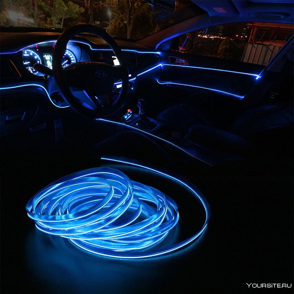 El wire автомобильный неоновый светодиодный светильник,