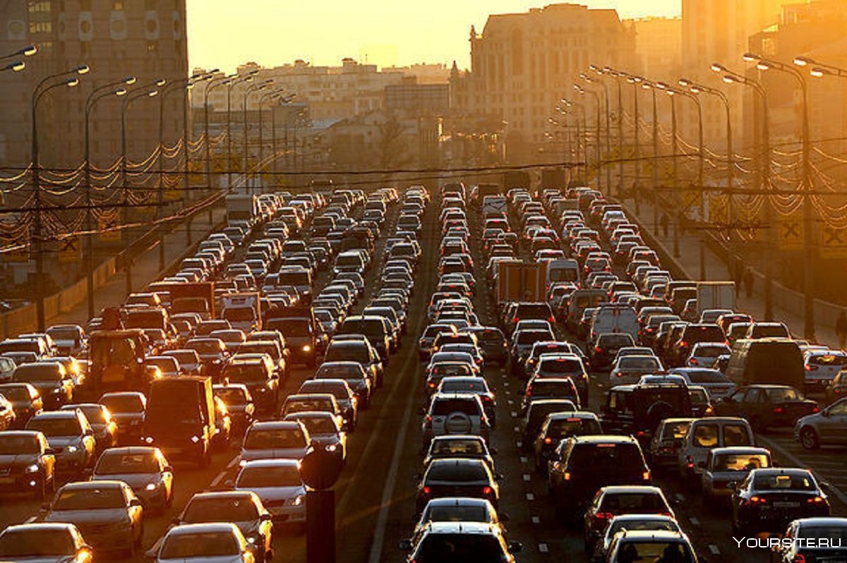 Час пик в Москве на дорогах