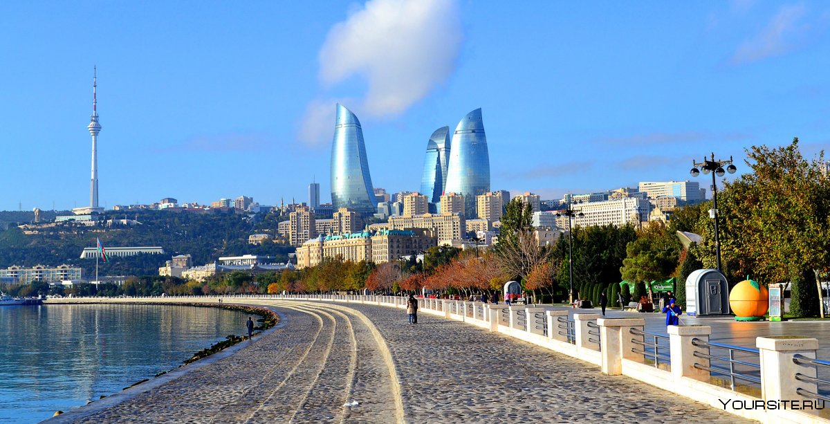 Баку Азербайджан Приморский бульвар