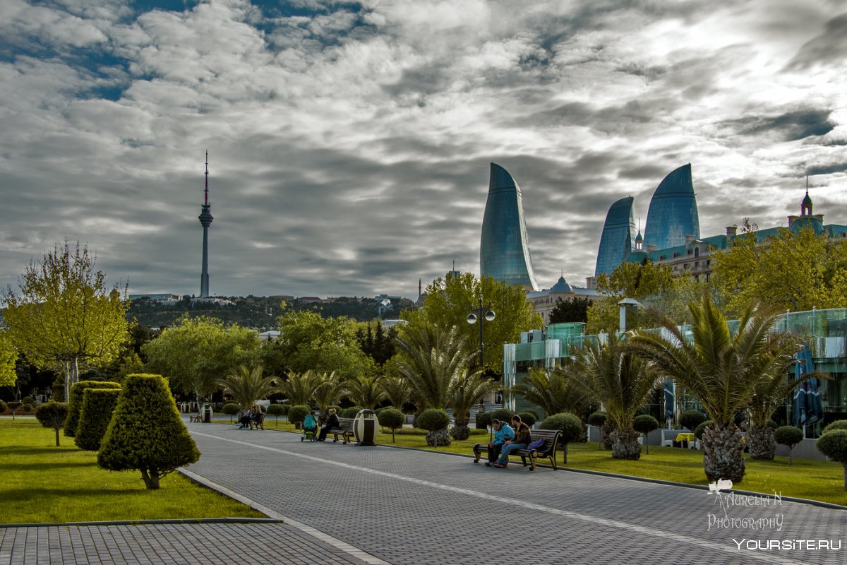 Баку Азербайджан Приморский бульвар