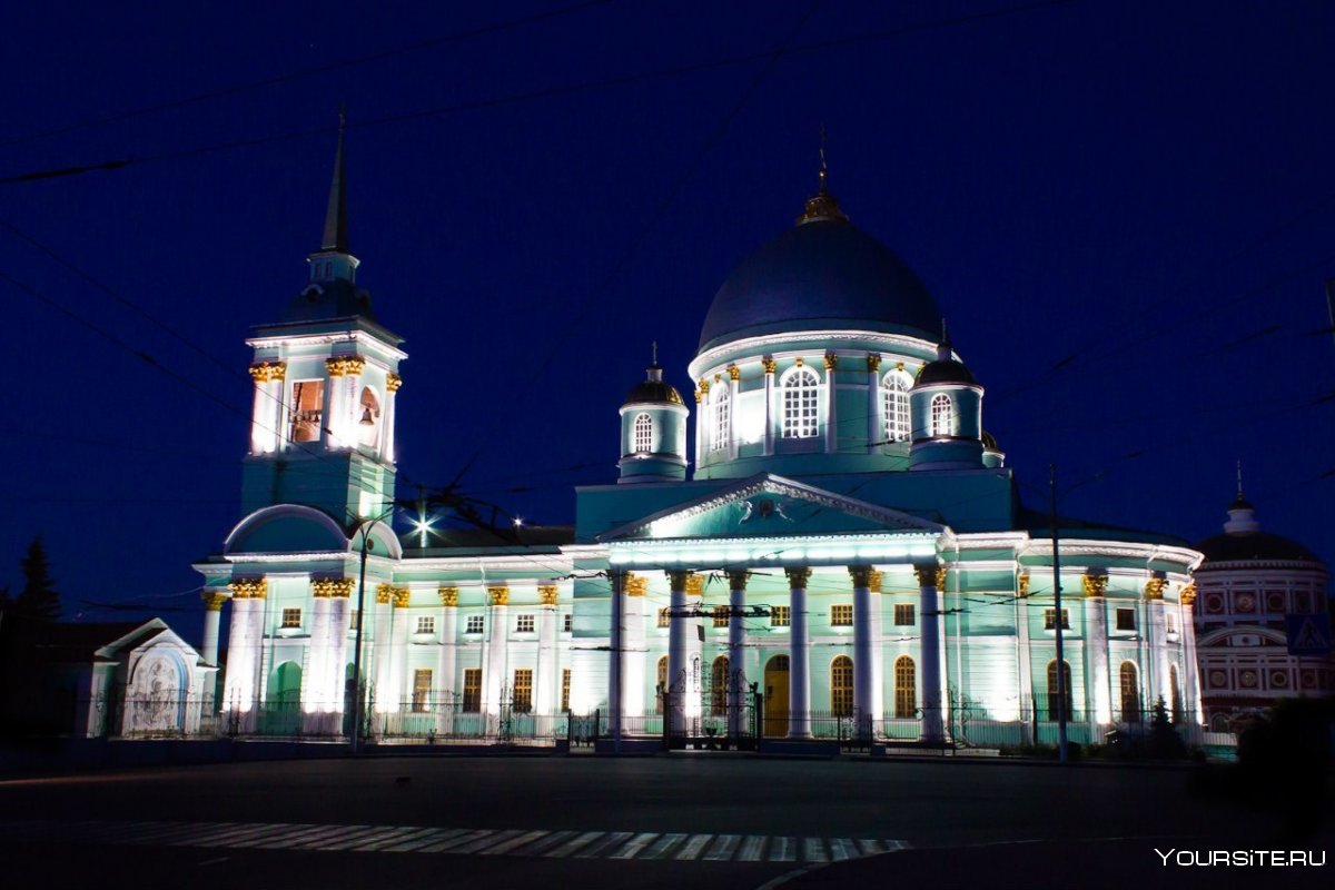 Знаменский собор Курск ночь