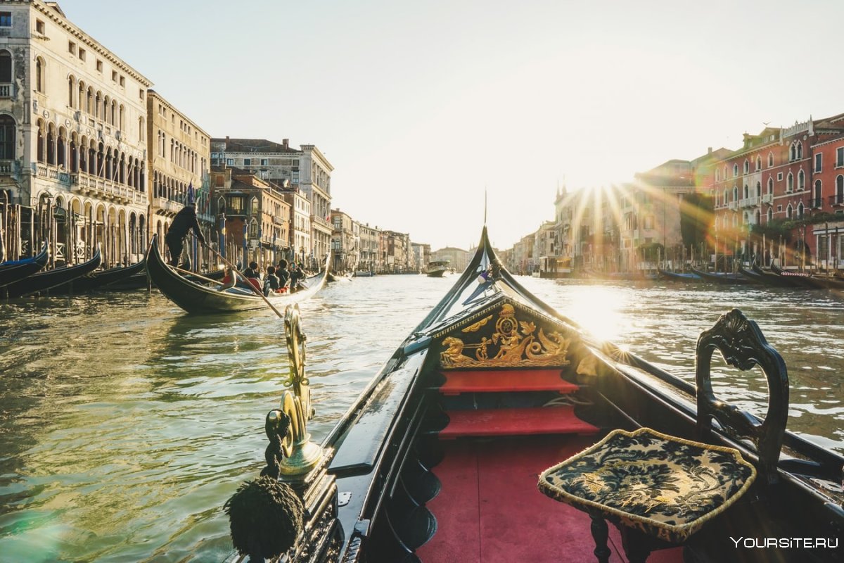 Венеция Гранд канал гондолы