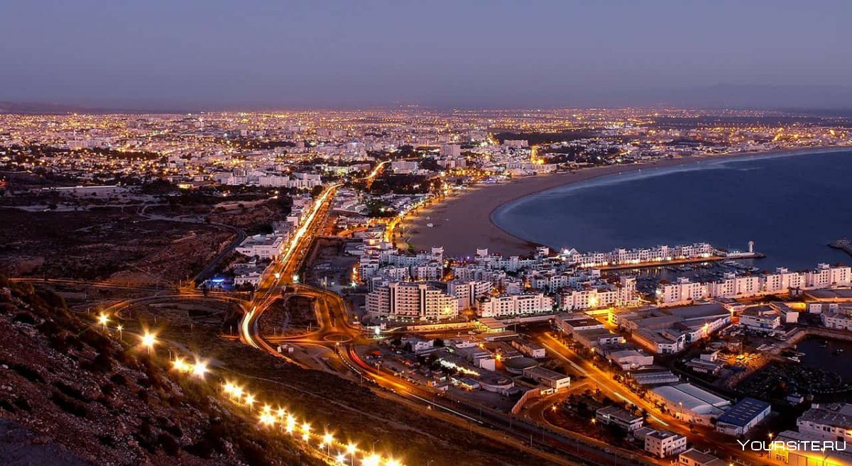 Город Агадир в Марокко