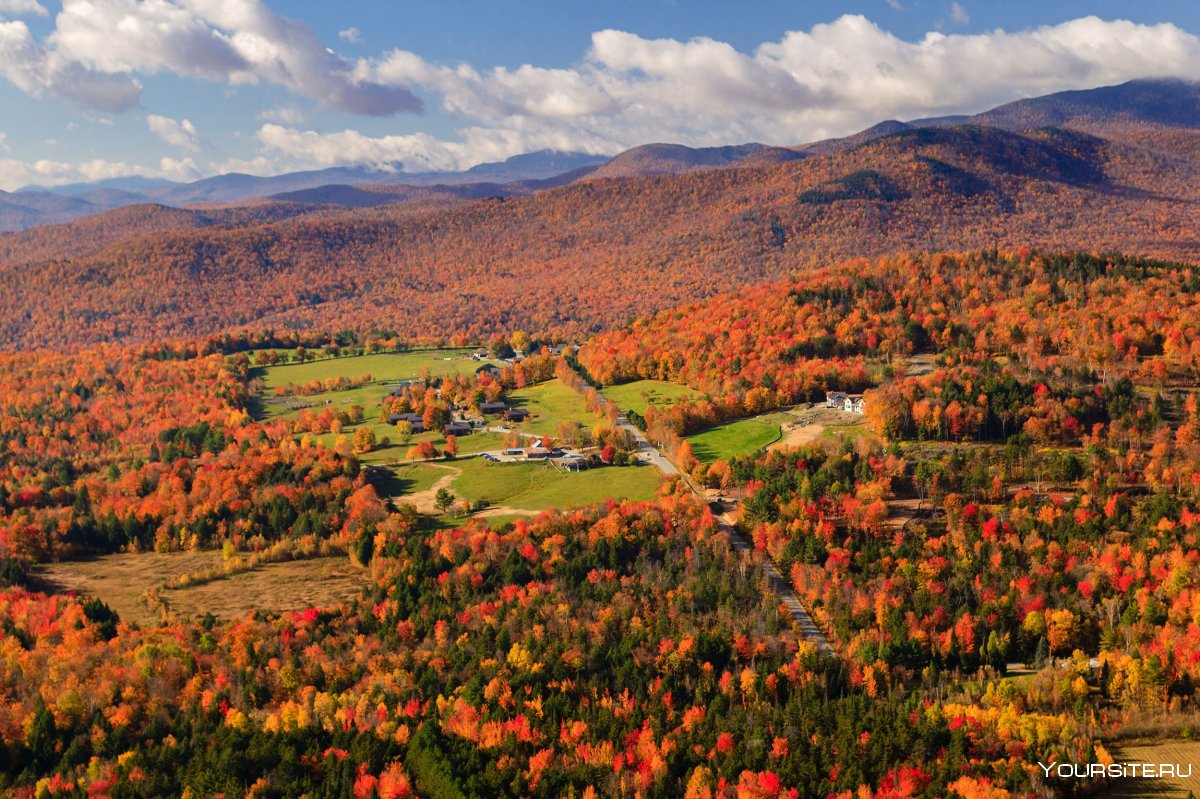 Штат Вермонт зеленые горы