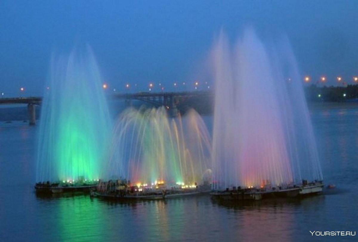 Плавучий фонтан Новосибирск