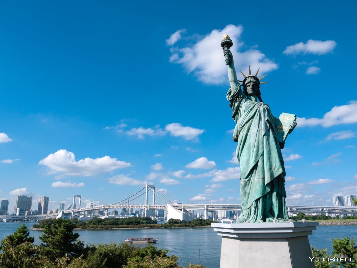 Нью-Йорк достопримечательности статуя свободы