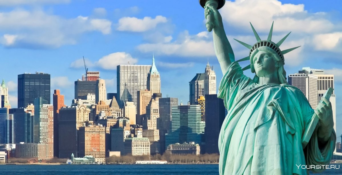 Статуя свободы Манхэттен