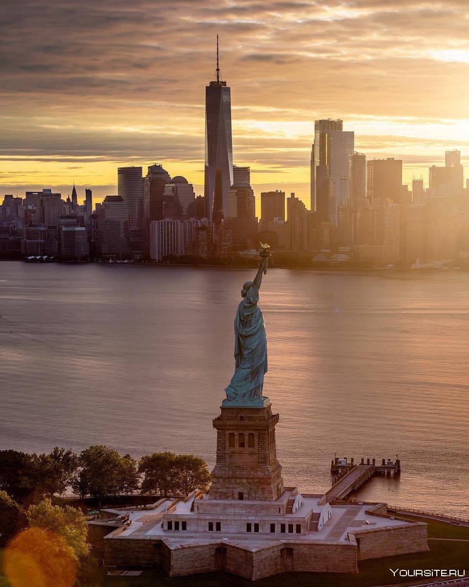 Америка Нью-Йорк статуя свободы