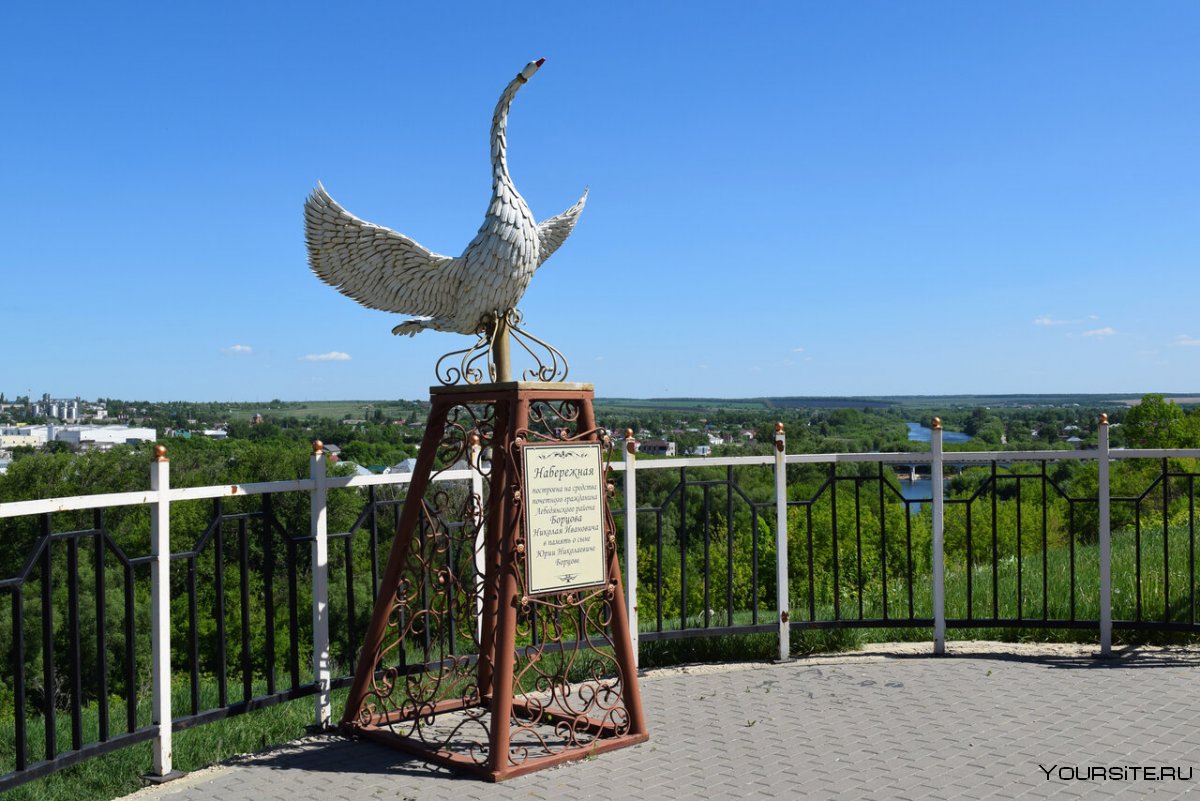 Памятник лебедя в Лебедяни