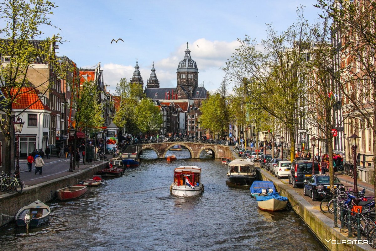 Каналы Амстердама Нидерланды