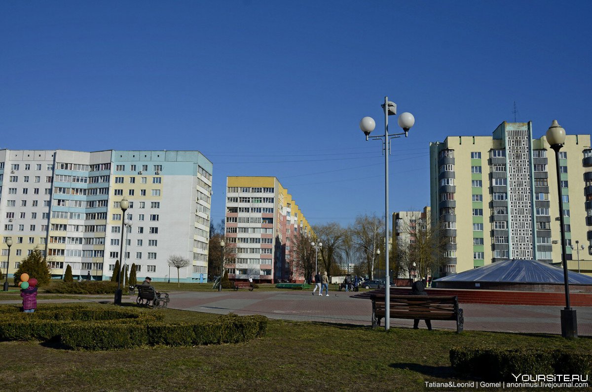 Набережная города Речица ,в Беларуси