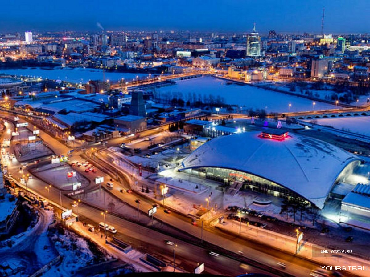 Ночной Челябинск панорама