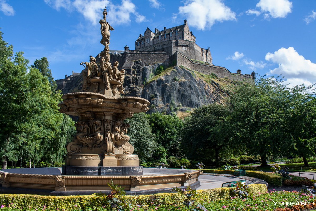 Замок Эдинбург в Шотландии