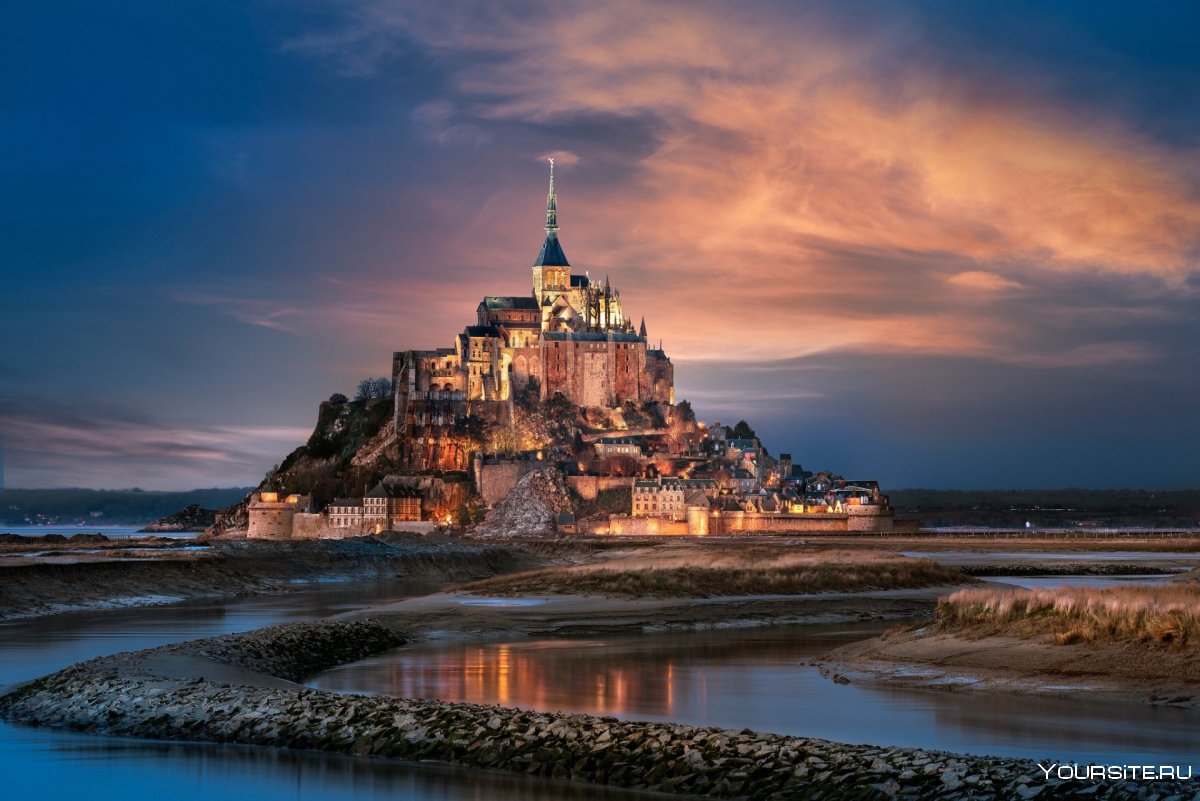 Остров-крепость Мон-сен-Мишель, Франция