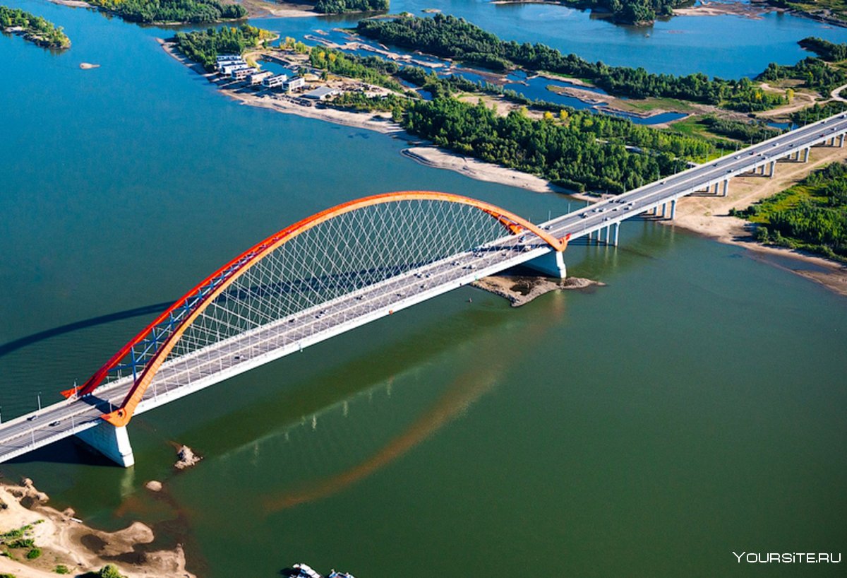 Бугринский мост Новосибирск зима