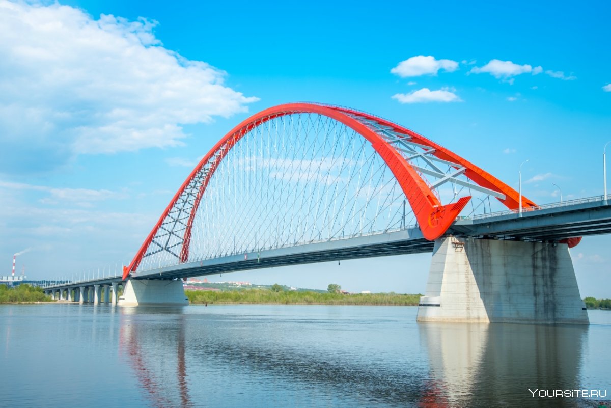 Бугринский мост Новосибирск рисунок