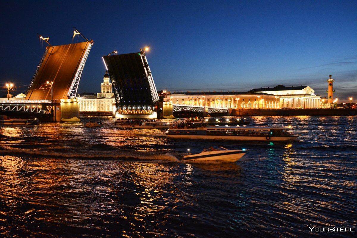 Дворцовый мост в Санкт-Петербурге 2020