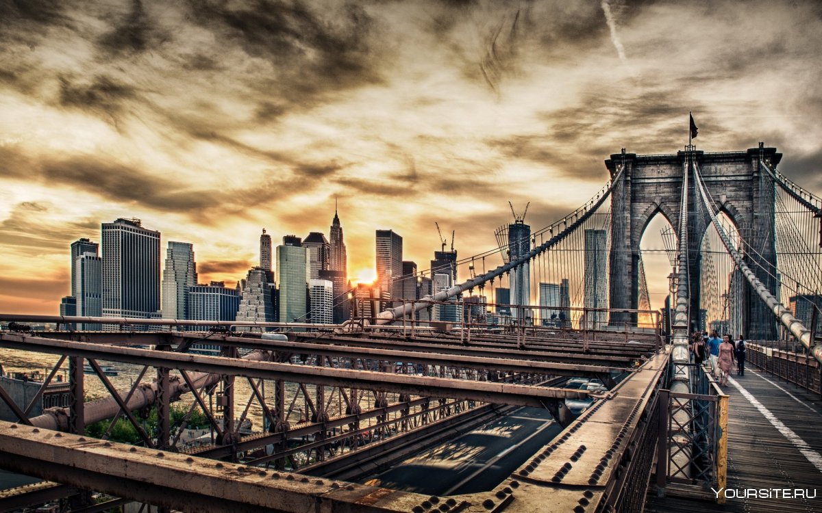 Достопримечательности Нью Йорка Бруклинский мост