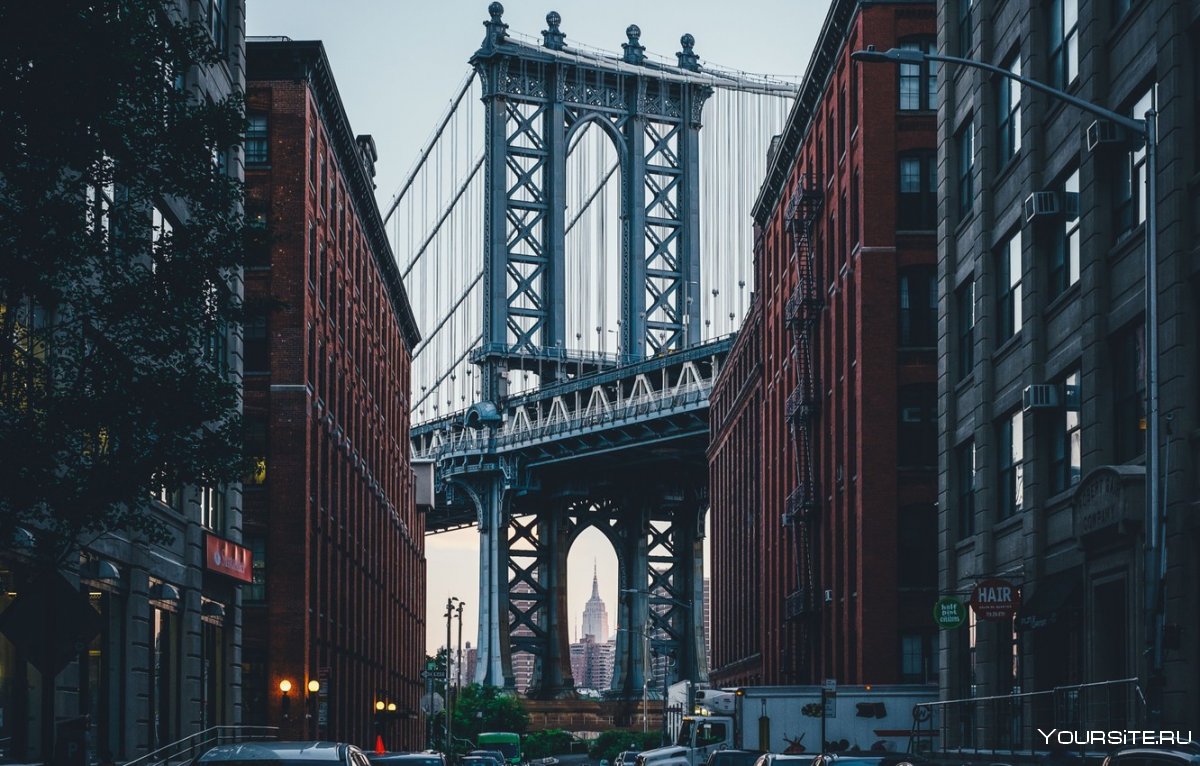 Нью-Йорк город Бруклинский мост