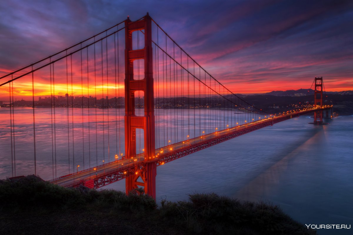 Мост Сан Франциско ночью