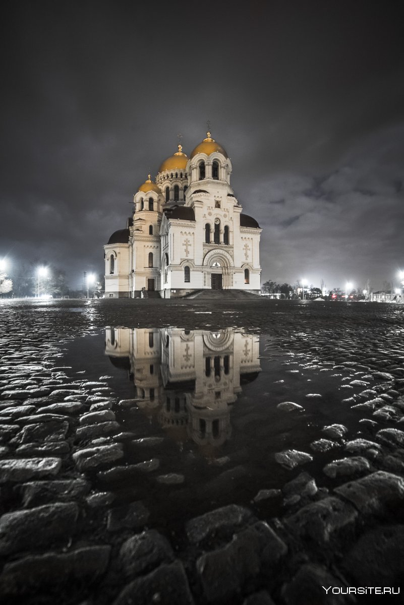 Новочеркасск собор Вознесения ночью