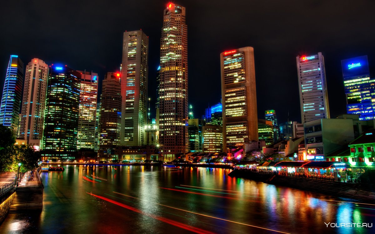 Сингапур Сити ночной
