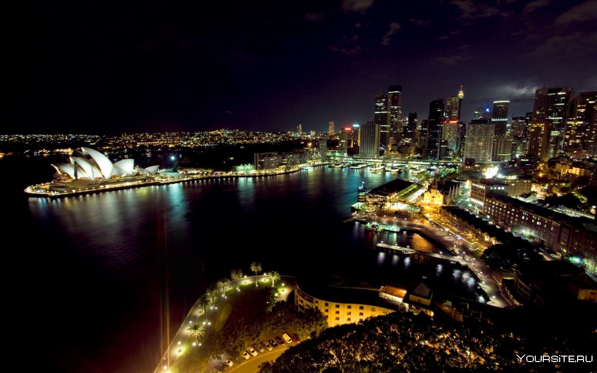 Ночной город Сидней