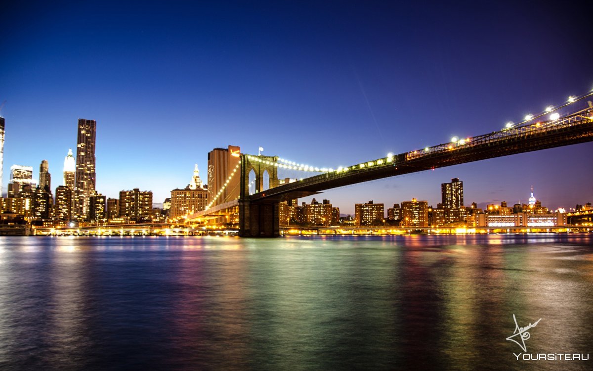 Бруклинский мост Нью-Йорк фотокарточки