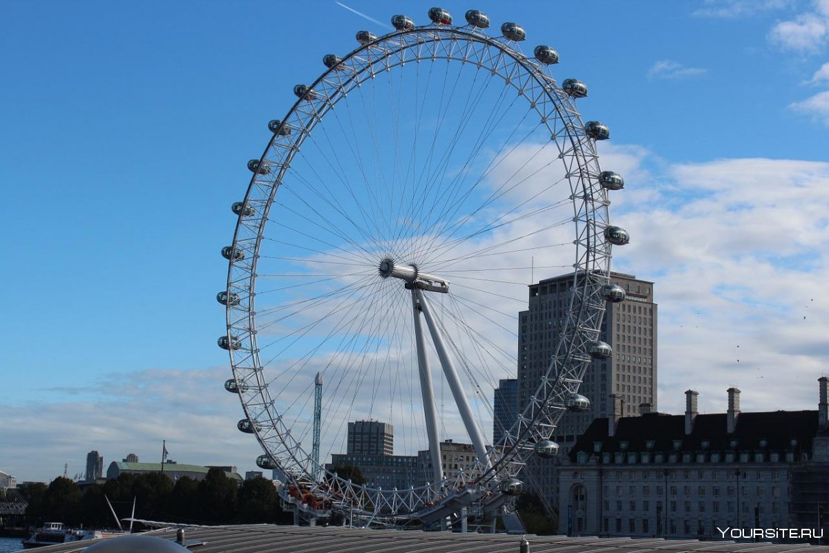 Англия Лондон чертовый колесо