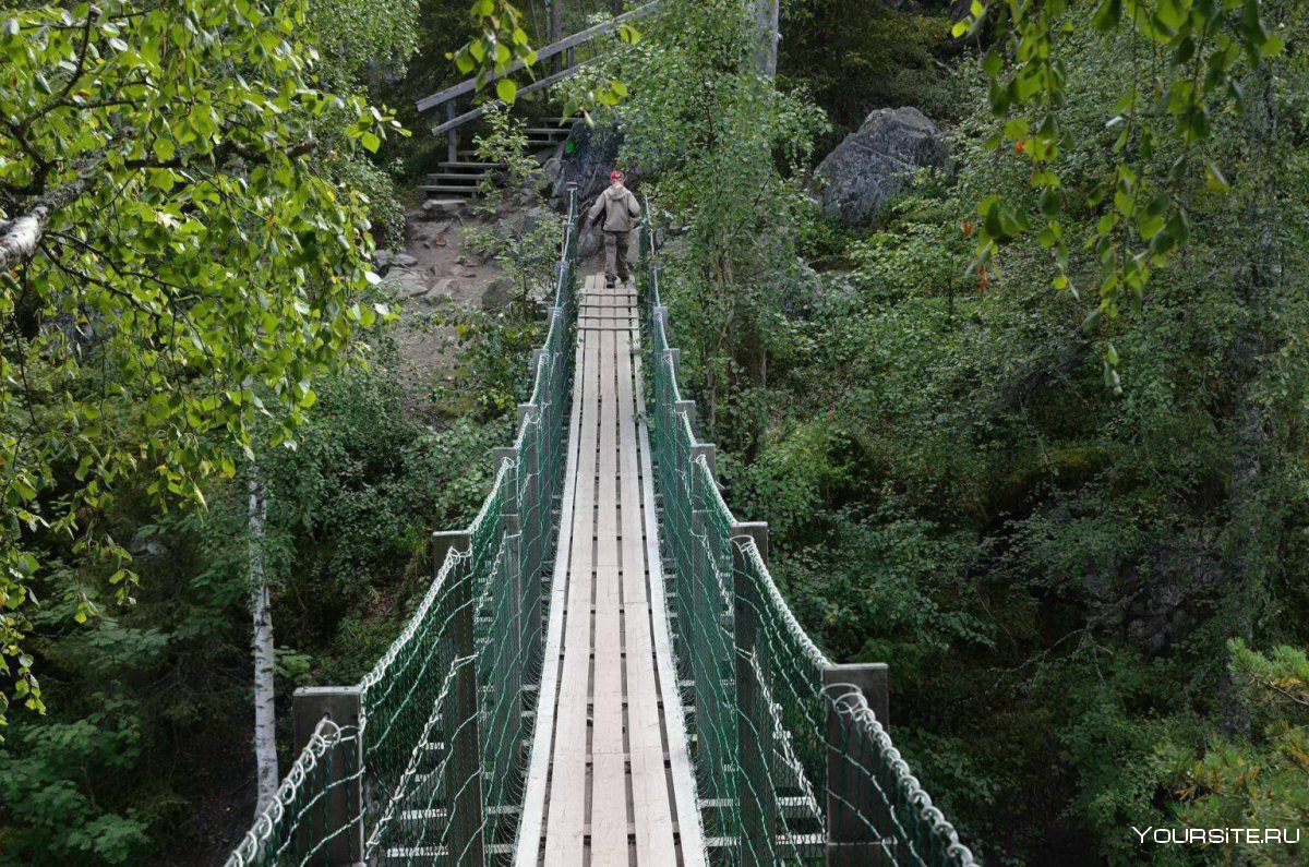 Национальный парк Oulanka подвесные мосты