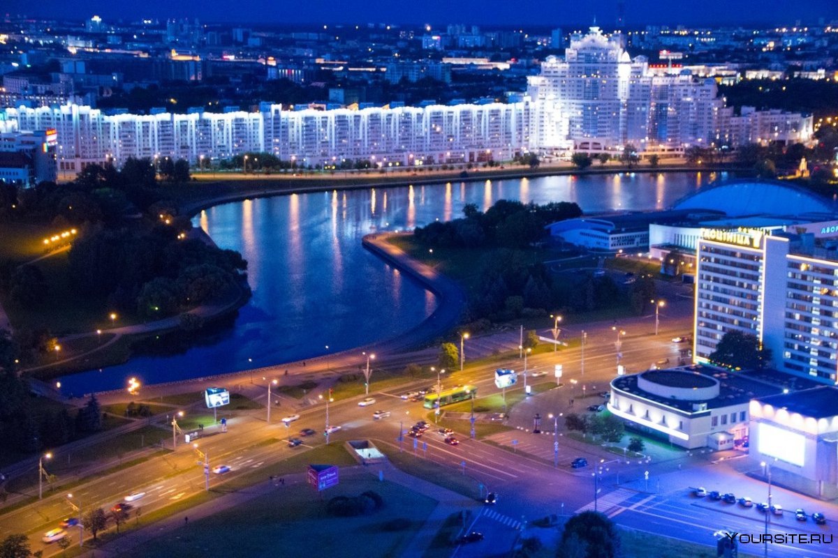 Минск центр города на реке