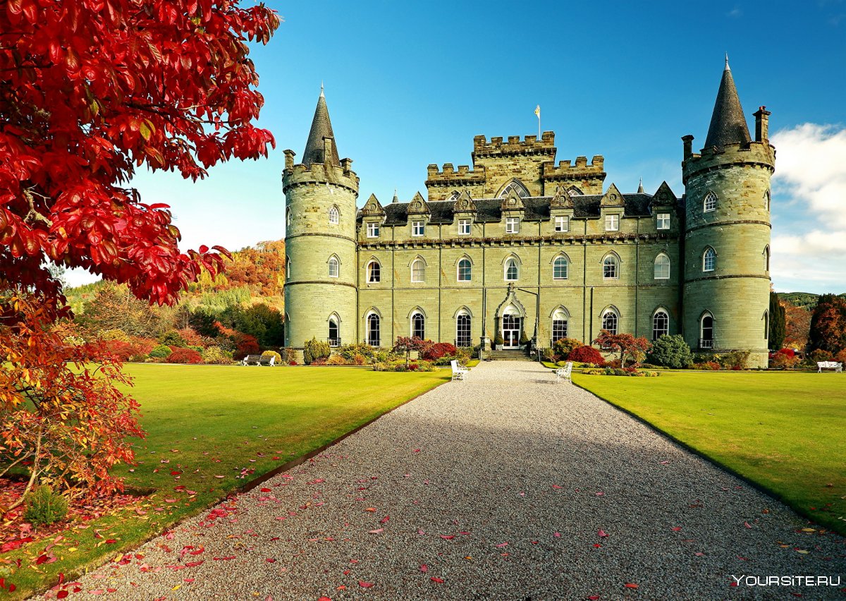 Inveraray Castle Шотландия сад