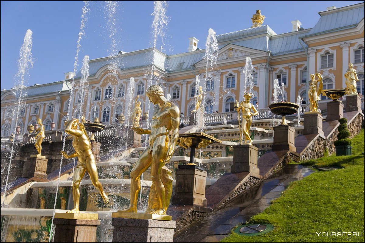 Большой Петергофский дворец фонтаны