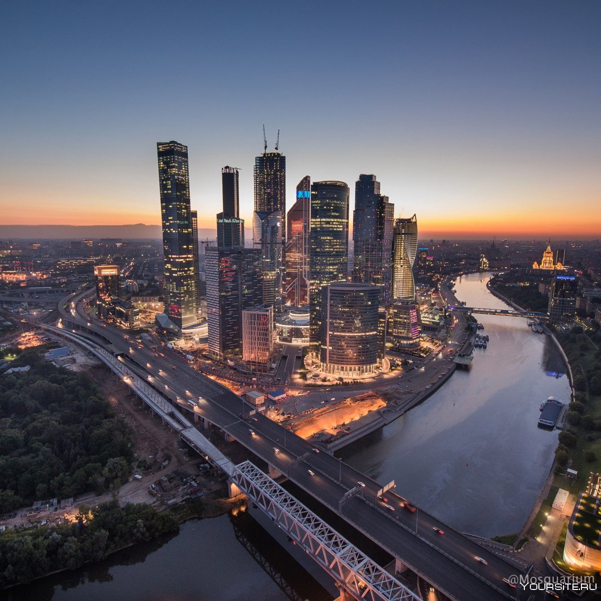 Вид с небоскреба Москва Сити