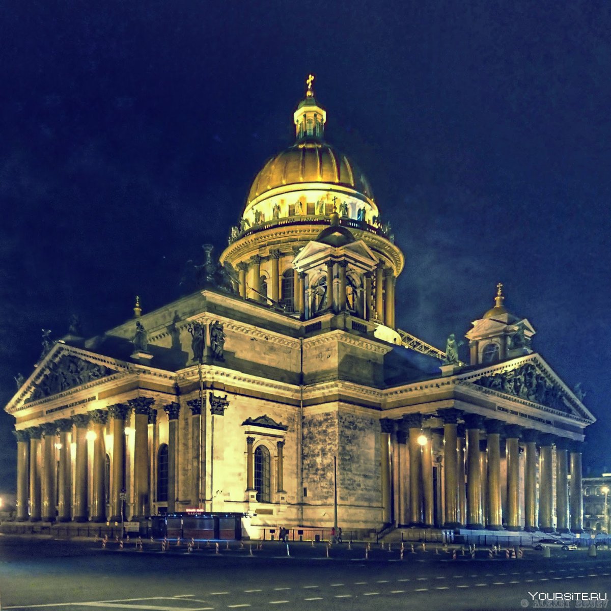 Ночной Петербург Исаакиевский собор