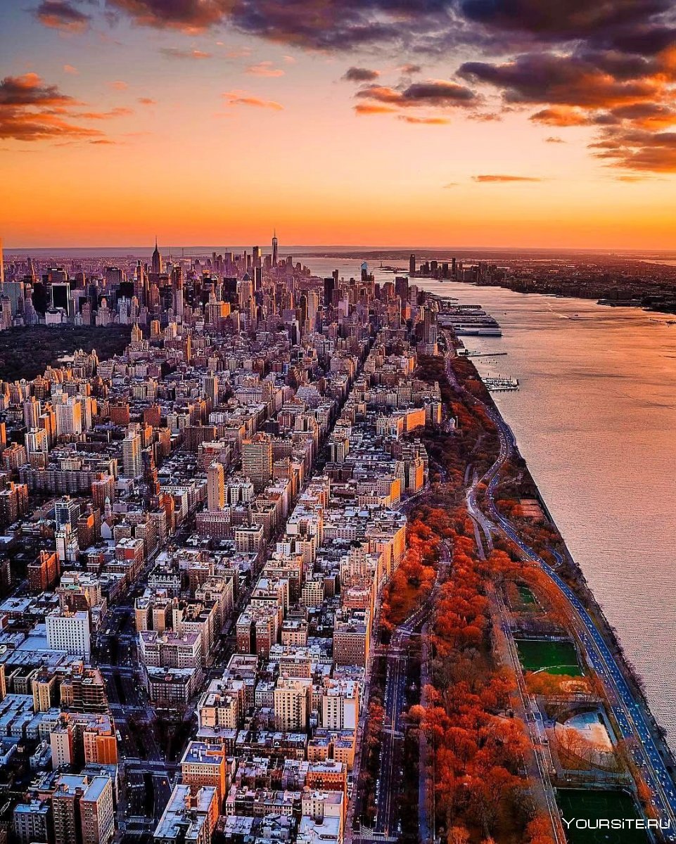 Городской пейзаж Нью Йорка Манхеттен