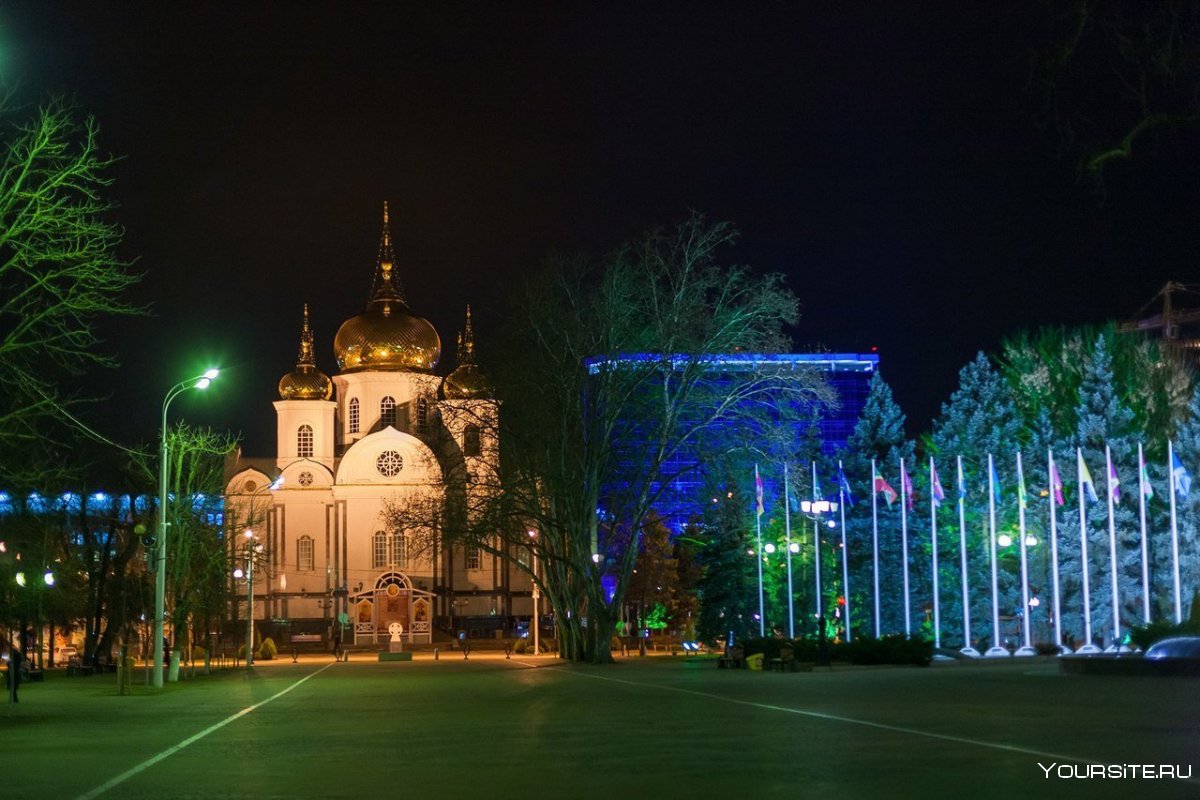 Ночной город Краснодар