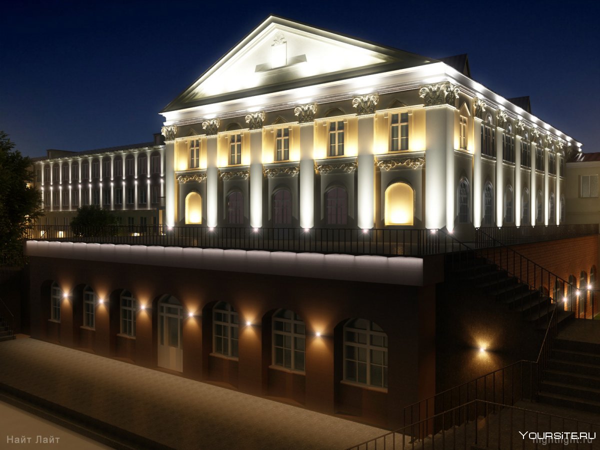 Подсветка фасада здания УФСБ