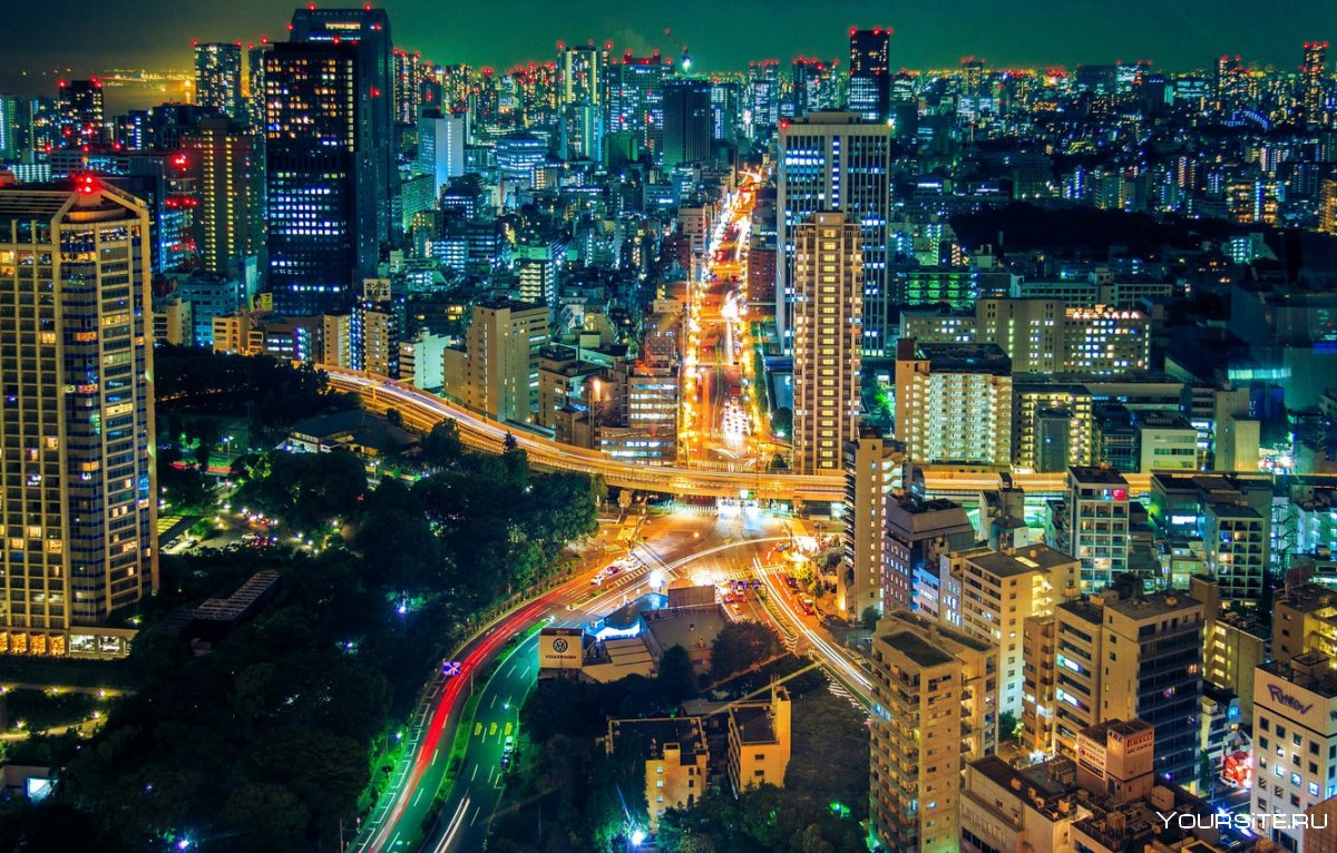 Ночной Токио Panorama