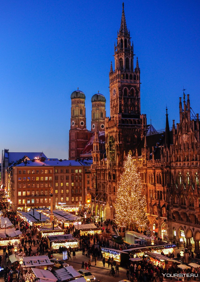 Мариенплац Мюнхен Рождество