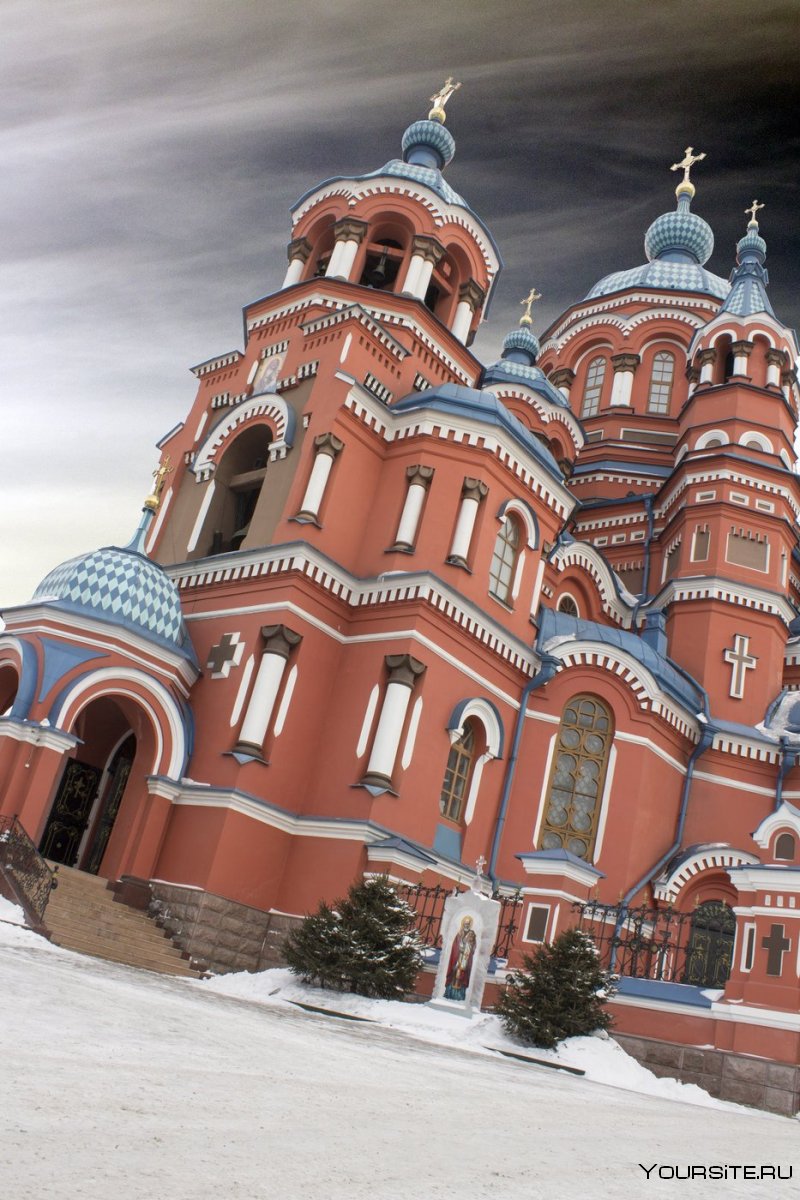 Казанская Церковь Иркутск ночью