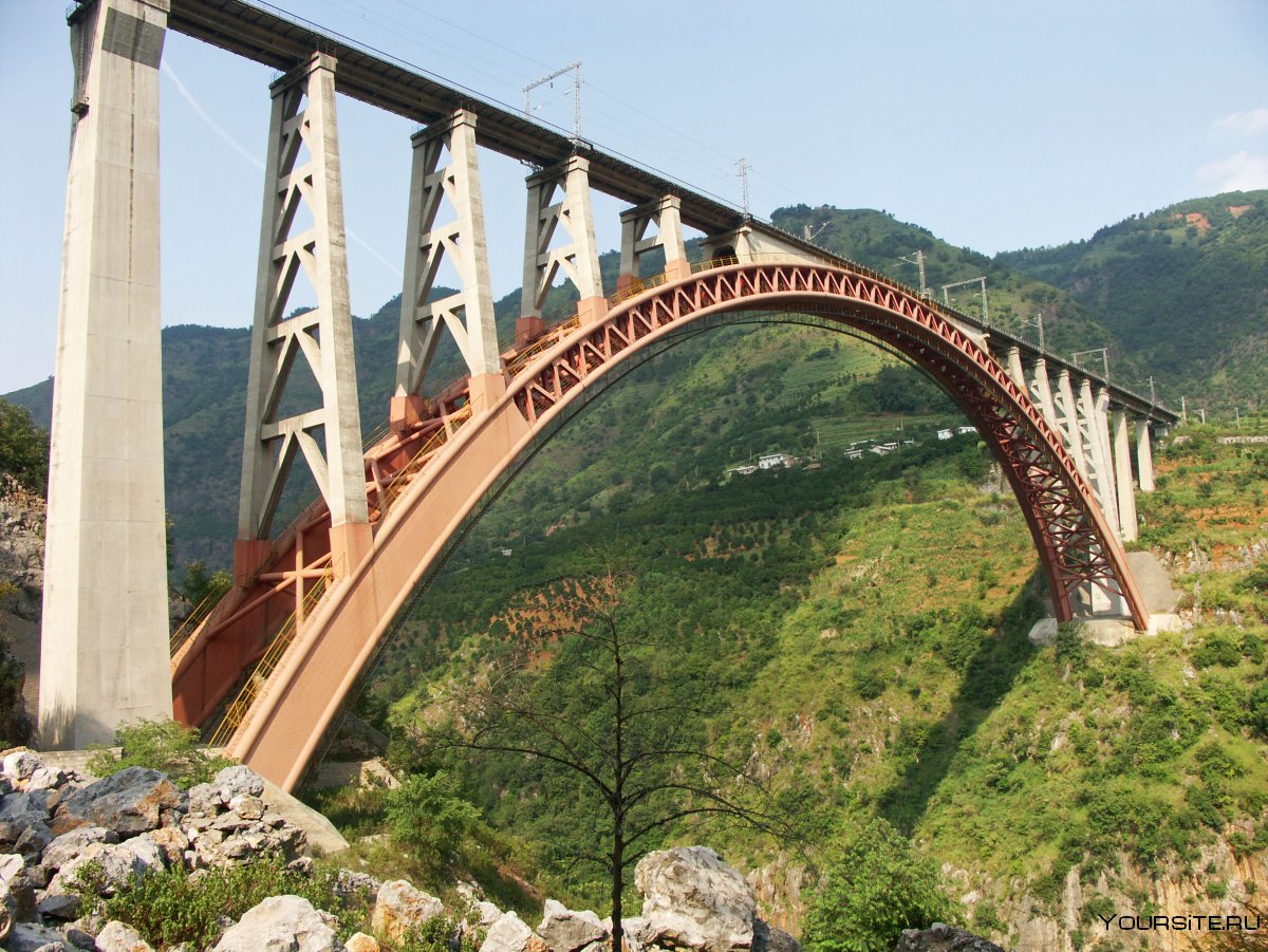 Арочный Железнодорожный мост мост