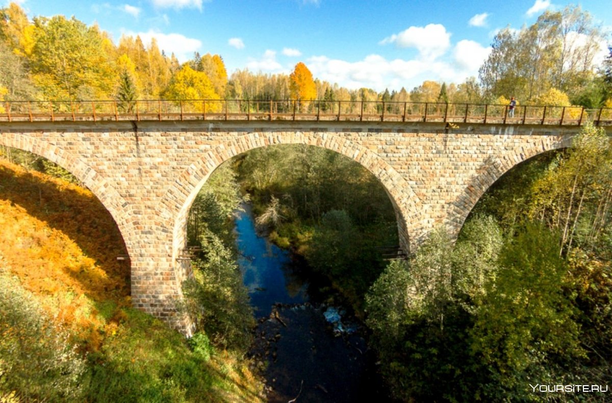 Каменный Железнодорожный мост через реку Ярынья Крестцы