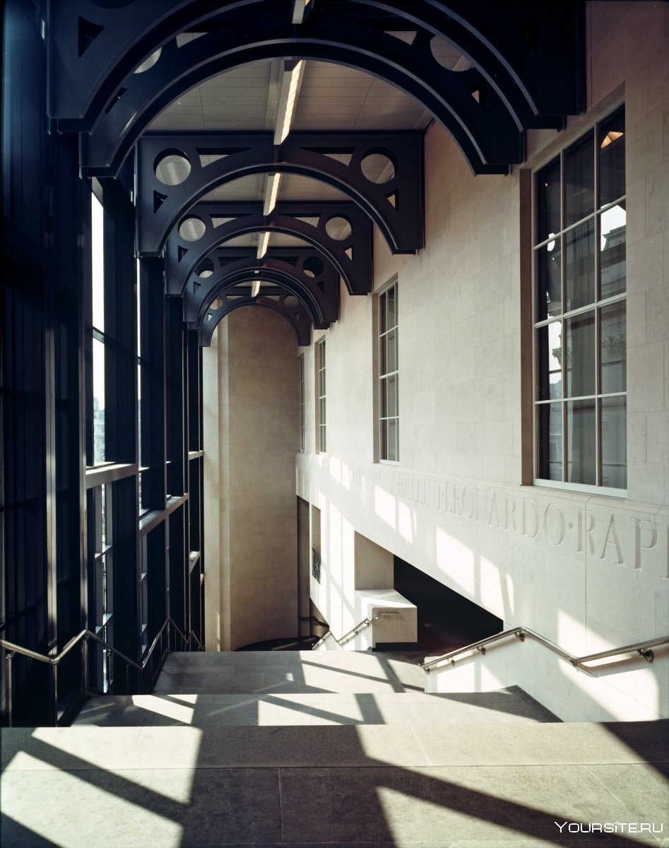 Новое крыло национальной галереи в Лондоне работы Роберта Вентури