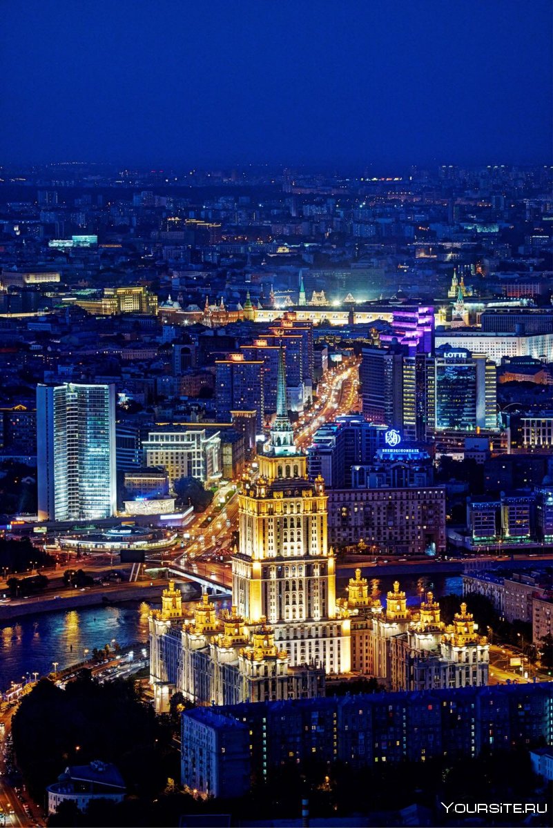 Красивые места в Москве ночью