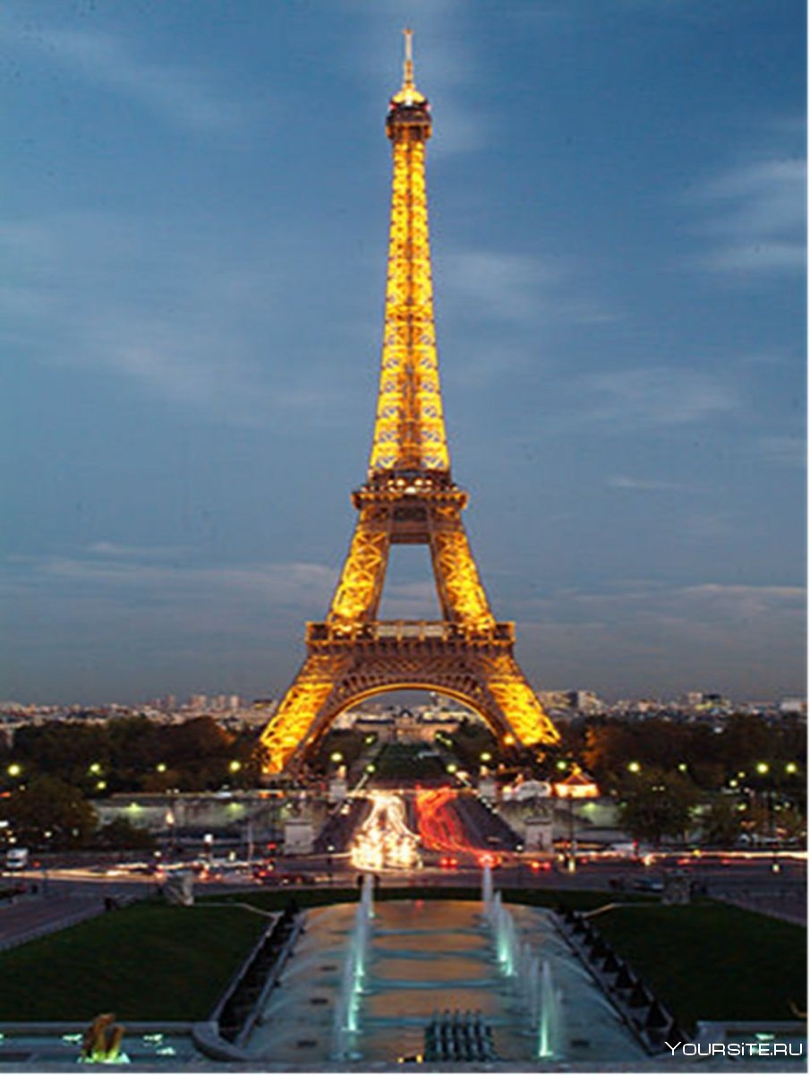 Ночной Париж Эйфелева башня