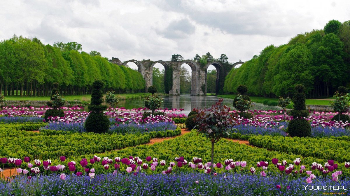 Французский сад Версаль клумбы