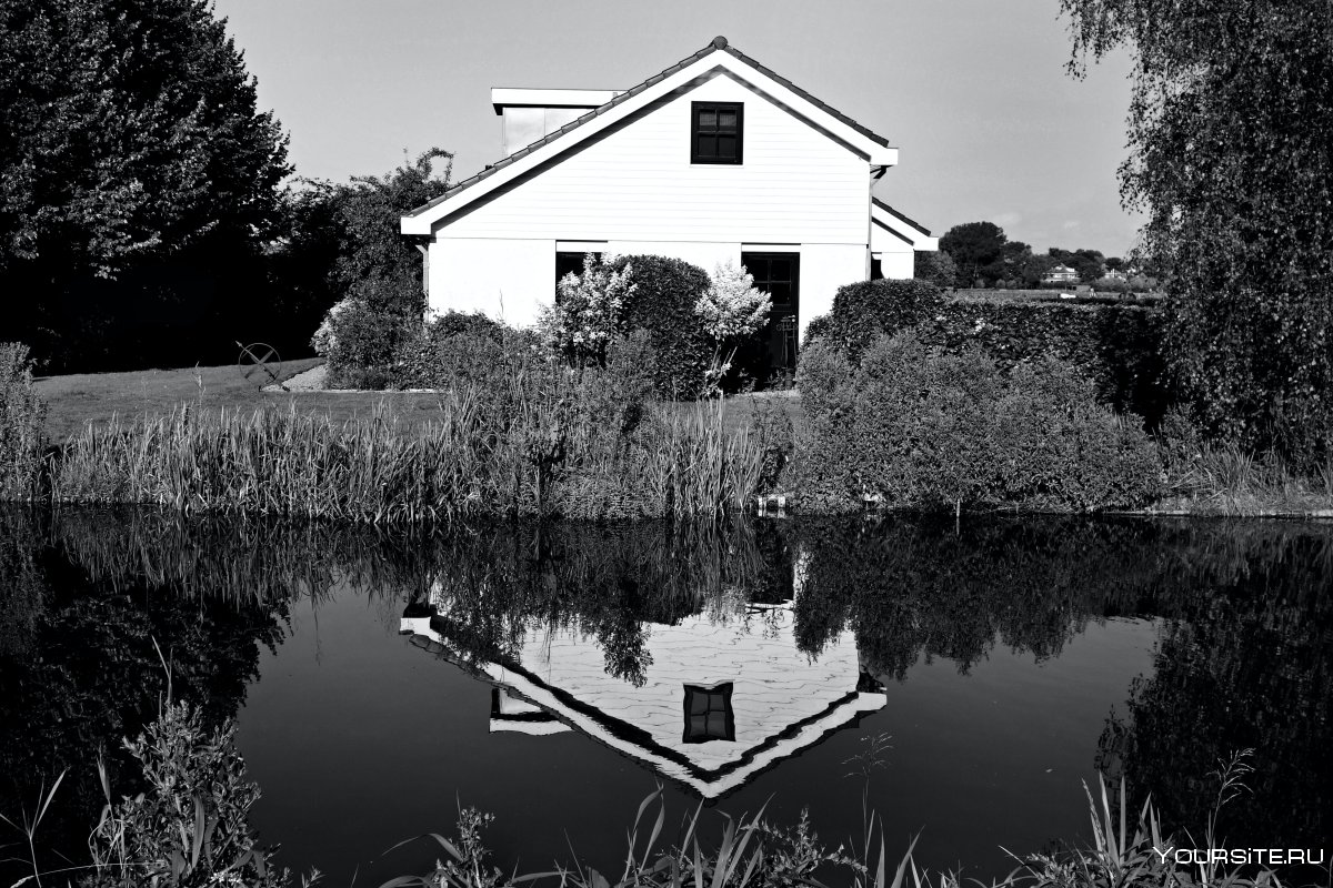 Загородный дом черно белый