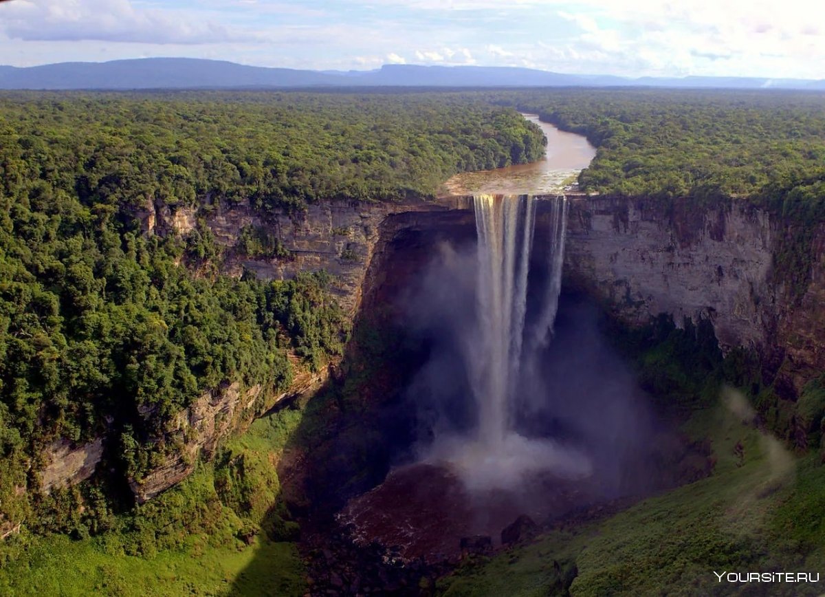Гайана водопад