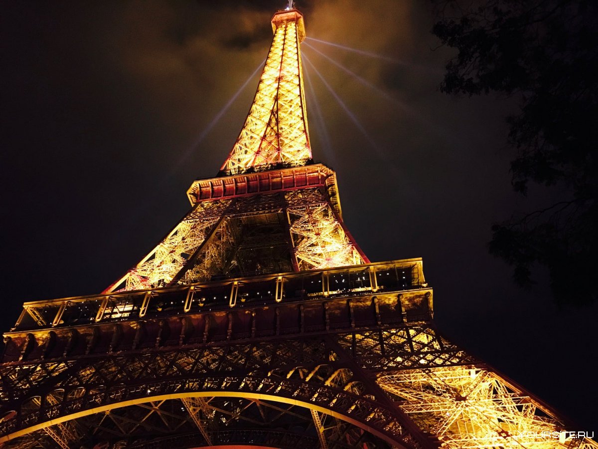 Париж панорама Эйфелева башня